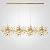 Люстра Tezani Argent Suspension Linear Gold 4L 140 By Imperiumloft