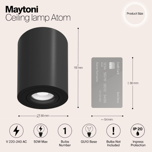 Потолочный светильник Maytoni Alfa C016CL-01B