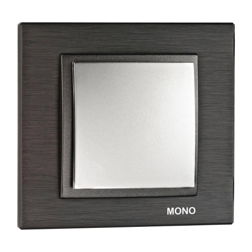 Рамка 1-постовая Mono Electric Style Aluminium дымчатый графит 107-820000-160 Рамка 1-постовая Mono Electric Style Aluminium дымчатый графит 107-820000-160