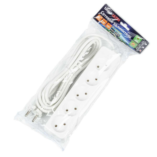 Удлинитель Uniel Ultra 5гн х 3м б/з S-CU5-3 White UL-00009990 Удлинитель Uniel Ultra 5гн х 3м б/з S-CU5-3 White UL-00009990