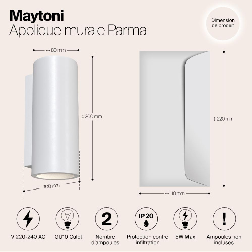 Бра Maytoni Parma C191-WL-02-W Бра Maytoni Parma C191-WL-02-W