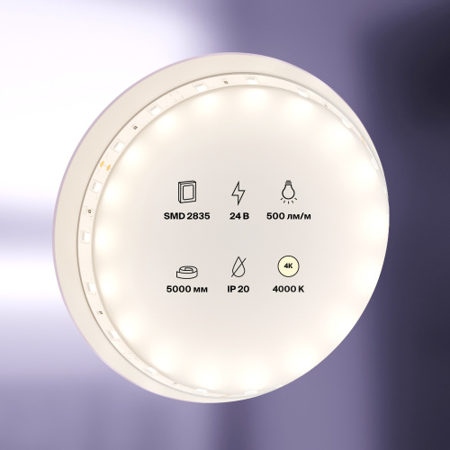 Светодиодная лента Maytoni Technical 4,8W/m 60LED/m 2835SMD дневной белый 5M 10137 Светодиодная лента Maytoni Technical 4,8W/m 60LED/m 2835SMD дневной белый 5M 10137