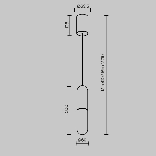 Подвесной светильник Technical P101PL-L300-12W3K-BS Подвесной светильник Technical P101PL-L300-12W3K-BS