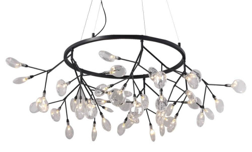 Подвесная светодиодная люстра Crystal Lux Evita SP45 D BLack/Transparent Подвесная светодиодная люстра Crystal Lux Evita SP45 D BLack/Transparent