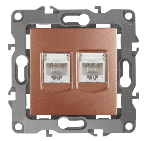 Розетка информационная 2XRJ45 ЭРА 12 12-3108-14 Б0019356