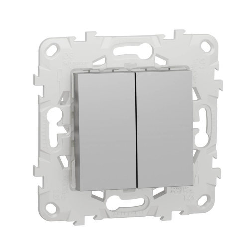 Переключатель двухклавишный перекрестный Schneider Electric Unica New NU521530 Переключатель двухклавишный перекрестный Schneider Electric Unica New NU521530