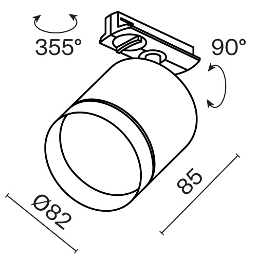 Трековый светильник Technical TR088-1-GX53-B Трековый светильник Technical TR088-1-GX53-B