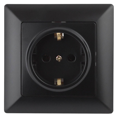 Розетка ЭРА Intro Solo Schuko 2P+E 16A 250V антрацит 4-202-05 Б0043316 Розетка ЭРА Intro Solo Schuko 2P+E 16A 250V антрацит 4-202-05 Б0043316