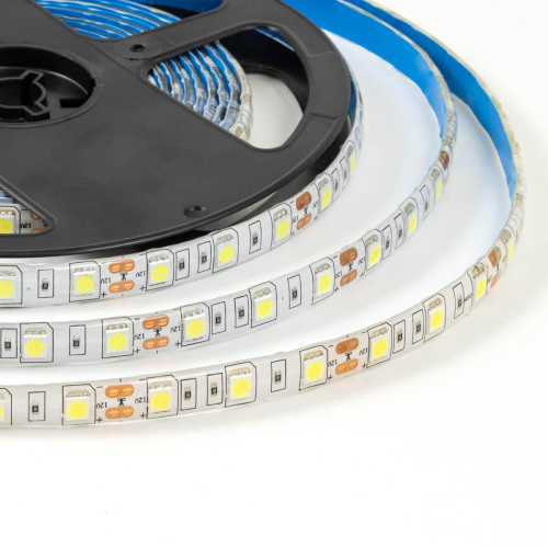 Светодиодная лента OGM 14,4W/m 60LED/m 5050SMD холодный белый 5M LSE-275 Светодиодная лента OGM 14,4W/m 60LED/m 5050SMD холодный белый 5M LSE-275