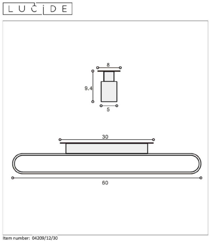 Подсветка для зеркал Lucide Madelon 04209/12/30 Подсветка для зеркал Lucide Madelon 04209/12/30