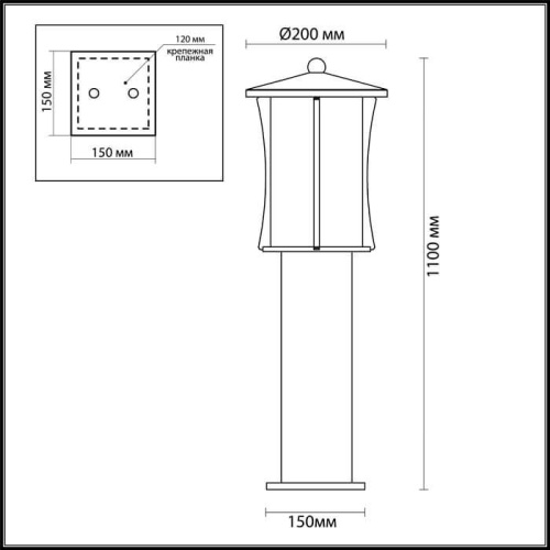 Уличный светильник Odeon Light Galen 4173/1F Уличный светильник Odeon Light Galen 4173/1F