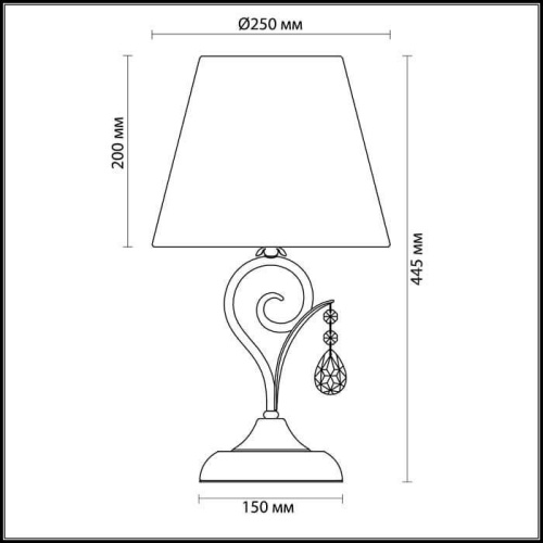 Настольная лампа Odeon Light Marionetta 3924/1T Настольная лампа Odeon Light Marionetta 3924/1T