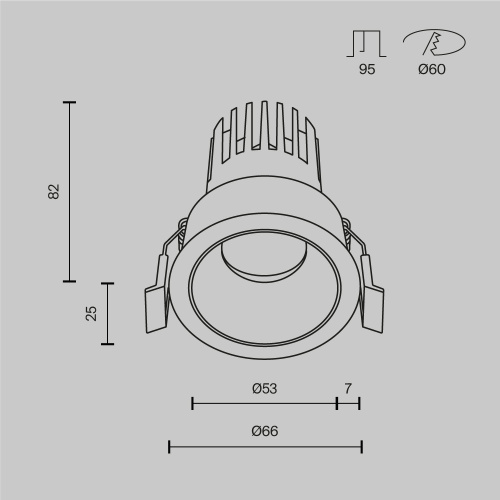 Встраиваемый светильник Technical DL115-10W-4K-B Встраиваемый светильник Technical DL115-10W-4K-B
