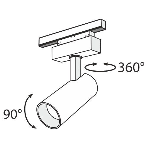 Трековый светодиодный светильник для магнитного шинопровода Maytoni Track lamps TR019-2-15W4K-B Трековый светодиодный светильник для магнитного шинопровода Maytoni Track lamps TR019-2-15W4K-B