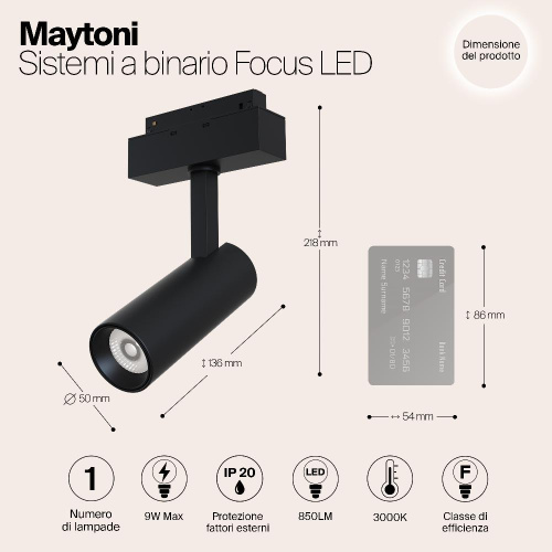 Трековый светодиодный светильник для магнитного шинопровода Maytoni Track Lamps TR019-2-10W3K-B Трековый светодиодный светильник для магнитного шинопровода Maytoni Track Lamps TR019-2-10W3K-B