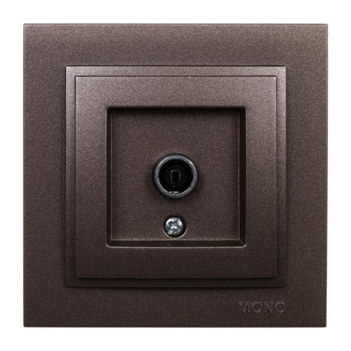 Розетка TV проходная Mono Electric Despina универсальная экран бронза 102-232305-137 Розетка TV проходная Mono Electric Despina универсальная экран бронза 102-232305-137