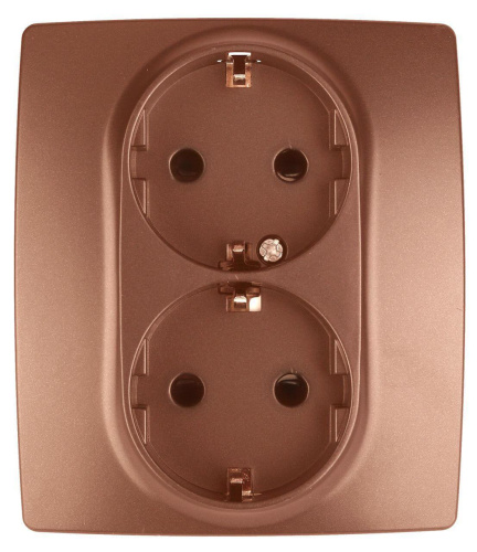 Розетка ЭРА 12 2x2P E Schuko со шторками 16A 250V 12-2104-14 Б0019333 Розетка ЭРА 12 2x2P E Schuko со шторками 16A 250V 12-2104-14 Б0019333