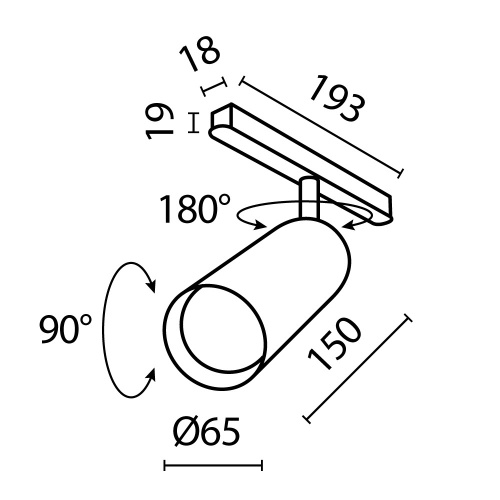 Трековый светильник Technical TR032-2-20W2.7K-M-B Трековый светильник Technical TR032-2-20W2.7K-M-B