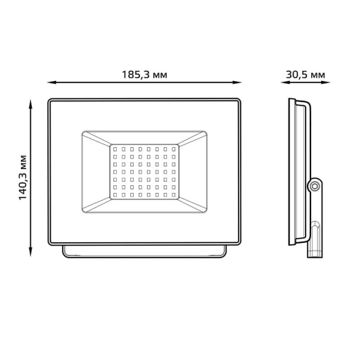 Прожектор светодиодный Gauss Elementary 50W 3000К 613527150 Прожектор светодиодный Gauss Elementary 50W 3000К 613527150