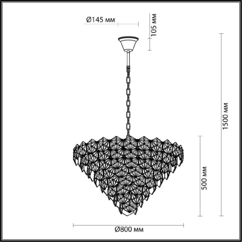 Подвесной светильник Odeon Light Modern Talerti 4923/12 Подвесной светильник Odeon Light Modern Talerti 4923/12
