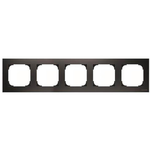 Рамка 5-постовая ABB SKY Чёрный бархат 2CLA857500A1501 Рамка 5-постовая ABB SKY Чёрный бархат 2CLA857500A1501