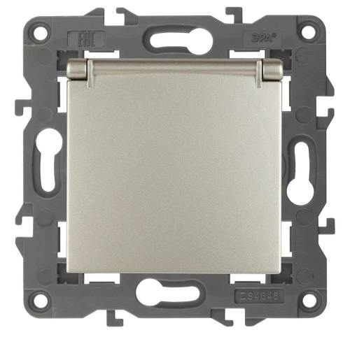Розетка ЭРА Elegance 2P E Schuko со шторками с крышкой 16A 250V 14-2103-04 Б0034281 Розетка ЭРА Elegance 2P E Schuko со шторками с крышкой 16A 250V 14-2103-04 Б0034281