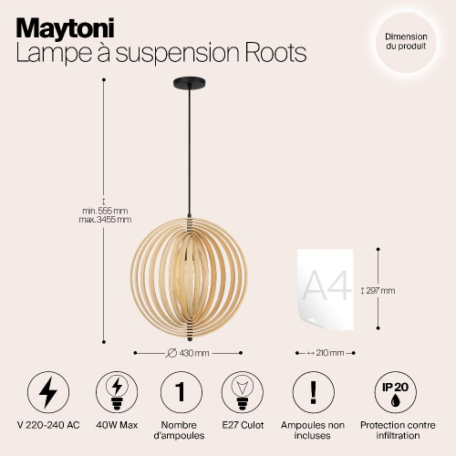 Подвесной светильник Maytoni MOD197PL-01W Подвесной светильник Maytoni MOD197PL-01W