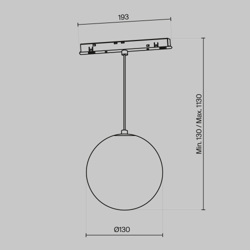 Трековый подвесной светильник Technical TR039-2-5W3K Трековый подвесной светильник Technical TR039-2-5W3K