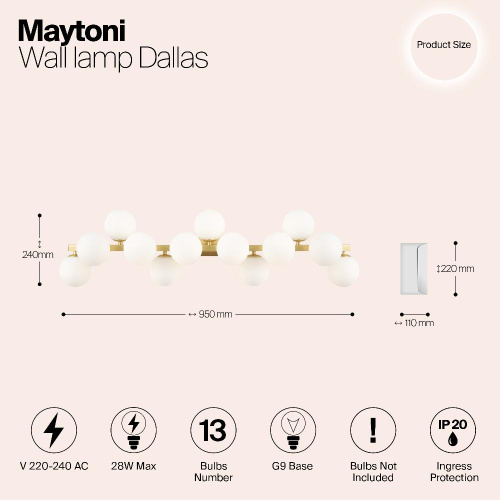 Настенный светильник (бра) Maytoni MOD547WL-13BS Настенный светильник (бра) Maytoni MOD547WL-13BS