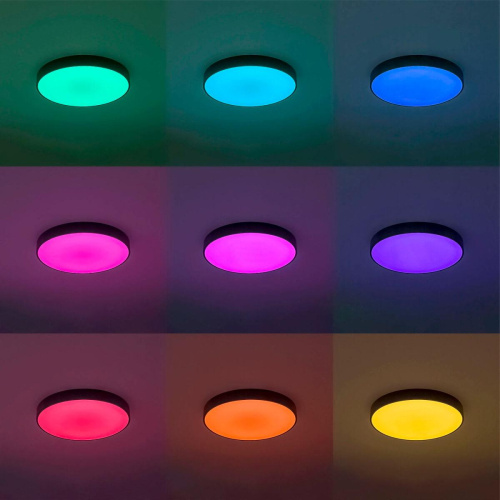 Потолочный светодиодный светильник с пультом ДУ Citilux Купер RGB Черный CL724105G1 Потолочный светодиодный светильник с пультом ДУ Citilux Купер RGB Черный CL724105G1