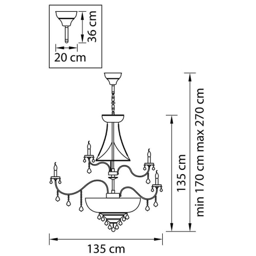 Подвесная люстра Osgona Classic 700511 Подвесная люстра Osgona Classic 700511
