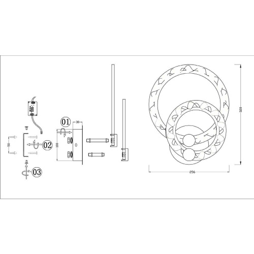 Бра Seven Fires Мейна SF7015/2W-SGD Бра Seven Fires Мейна SF7015/2W-SGD