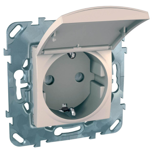 Розетка Schneider Electric Unica с/з со шторкамии крышкой 16A 250V MGU5.037.25TAZD Розетка Schneider Electric Unica с/з со шторкамии крышкой 16A 250V MGU5.037.25TAZD