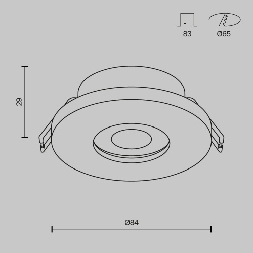 Встраиваемый светильник Technical DL083-01-GU10-RD-S Встраиваемый светильник Technical DL083-01-GU10-RD-S