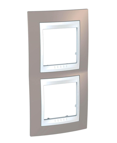 Рамка 2-постовая вертикальная Schneider Electric Unica Хамелеон MGU6.004V.874 Рамка 2-постовая вертикальная Schneider Electric Unica Хамелеон MGU6.004V.874