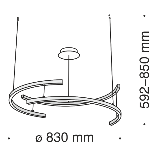 Подвесной светодиодный светильник Maytoni Line MOD054PL-L52B4K Подвесной светодиодный светильник Maytoni Line MOD054PL-L52B4K