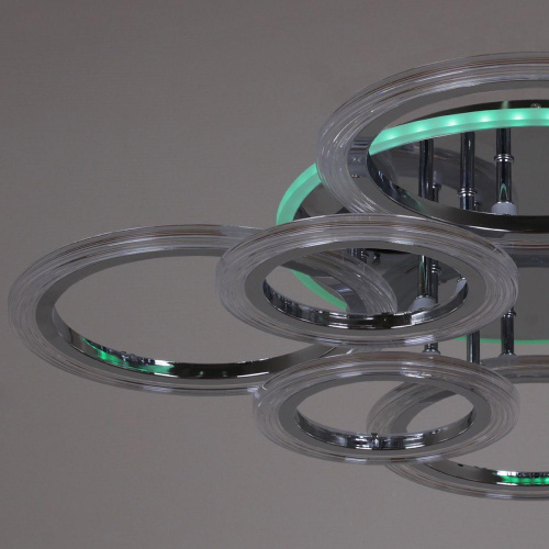Потолочная светодиодная люстра Reluce 09812-3.3-4+4D CR (RGB) Потолочная светодиодная люстра Reluce 09812-3.3-4+4D CR (RGB)