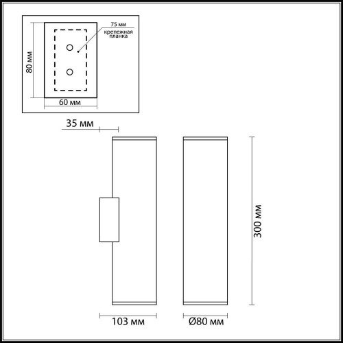 Настенный светильник Odeon Light Dario 4245/2WB Настенный светильник Odeon Light Dario 4245/2WB