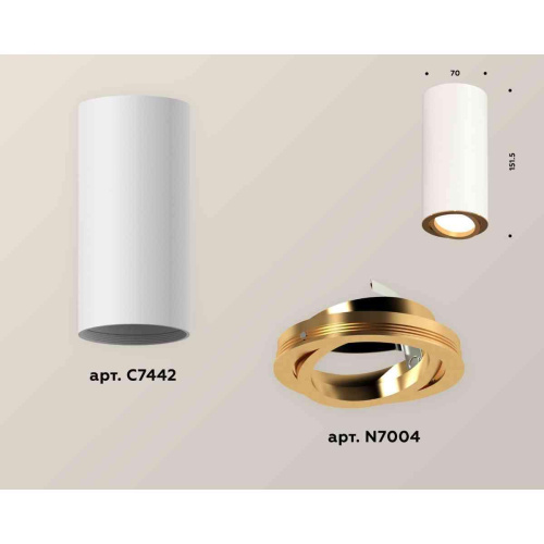 Комплект накладного светильника Ambrella light Techno Spot XS7442004 SWH/PYG белый песок/золото желтое полированное (C7442, N7004) Комплект накладного светильника Ambrella light Techno Spot XS7442004 SWH/PYG белый песок/золото желтое полированное (C7442, N7004)