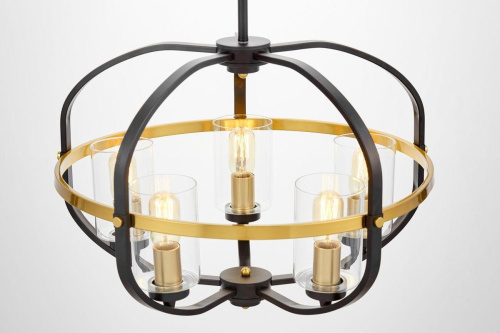 Подвесная люстра Lumina Deco Monterey LDP 1141-5 BK+MD Подвесная люстра Lumina Deco Monterey LDP 1141-5 BK+MD