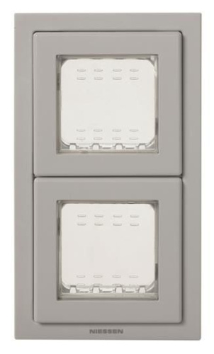 Рамка монтажная ITA 2-постовая ABB Zenit IP55 серый 2CLA327200N1701 Рамка монтажная ITA 2-постовая ABB Zenit IP55 серый 2CLA327200N1701