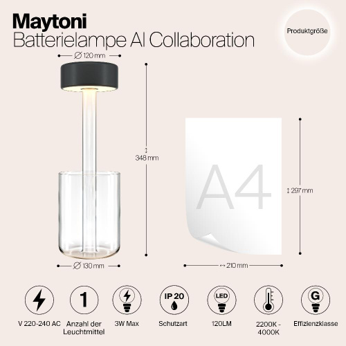 Аккумуляторный светильник Maytoni MOD229TL-L3B3K1