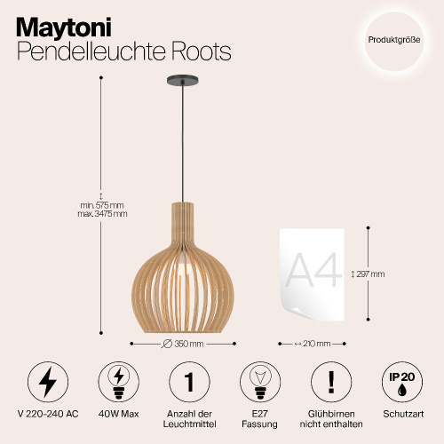 Подвесной светильник Maytoni MOD194PL-01W Подвесной светильник Maytoni MOD194PL-01W