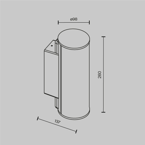Настенный светильник (бра) Outdoor O434WL-L12GF3K Настенный светильник (бра) Outdoor O434WL-L12GF3K