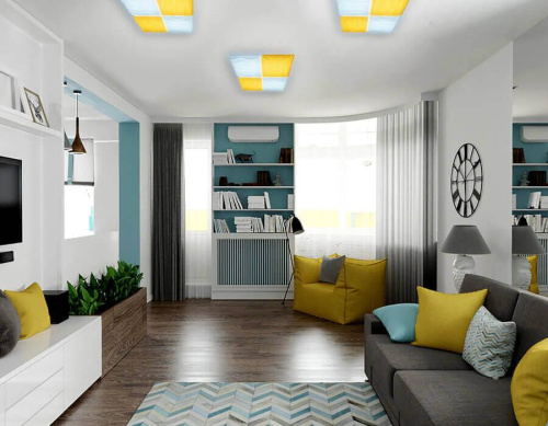 Потолочный светодиодный светильник Ambrella light Orbital Parrus FP2381 WH 128W D500*500 Потолочный светодиодный светильник Ambrella light Orbital Parrus FP2381 WH 128W D500*500