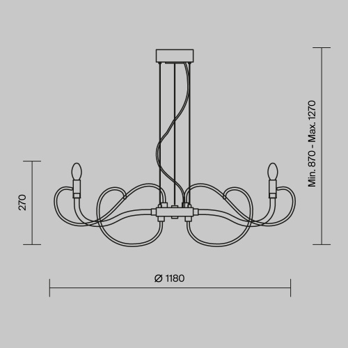 Подвесная люстра Maytoni Atlanta MOD051PL-09TR Подвесная люстра Maytoni Atlanta MOD051PL-09TR