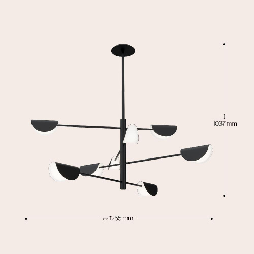 Подвесная люстра Maytoni Technical Mollis MOD126PL-08B Подвесная люстра Maytoni Technical Mollis MOD126PL-08B