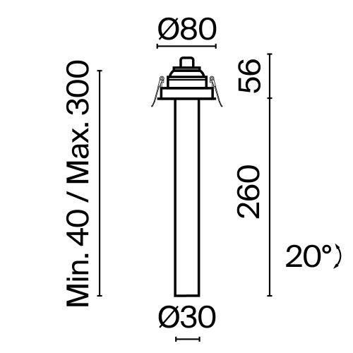 Встраиваемый светильник Technical C140RS-L300-7W3K-B Встраиваемый светильник Technical C140RS-L300-7W3K-B
