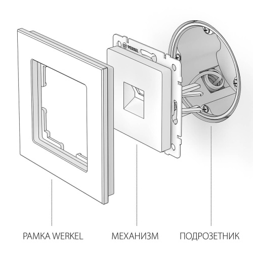 Розетка Werkel Ethernet RJ-45 серебряный WL06-RJ-45 4690389053931 Розетка Werkel Ethernet RJ-45 серебряный WL06-RJ-45 4690389053931
