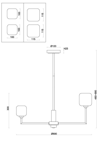 Потолочный светильник Freya FR5373CL-06BS